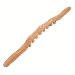 Beech Wood 8 Beads Massage Stick Gua Sha Stick