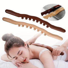 Wooden Massage Stick 8 Beads Scraping Tool Lymphatic Drainage Massager