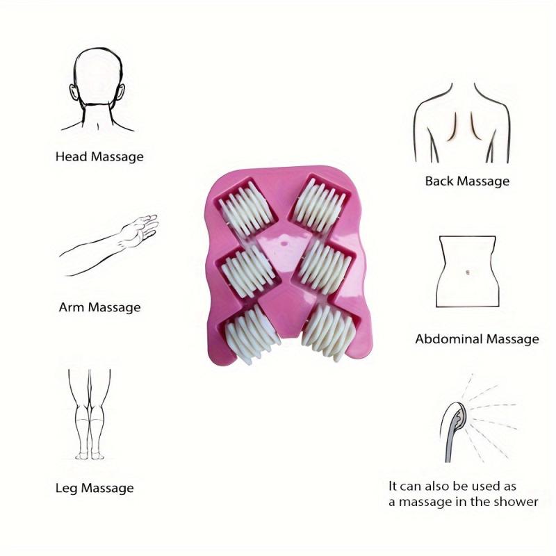 Manual 6-Wheel Back Massager for Home and Outdoor Use