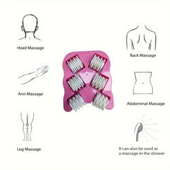 Manual 6-Wheel Back Massager for Home and Outdoor Use