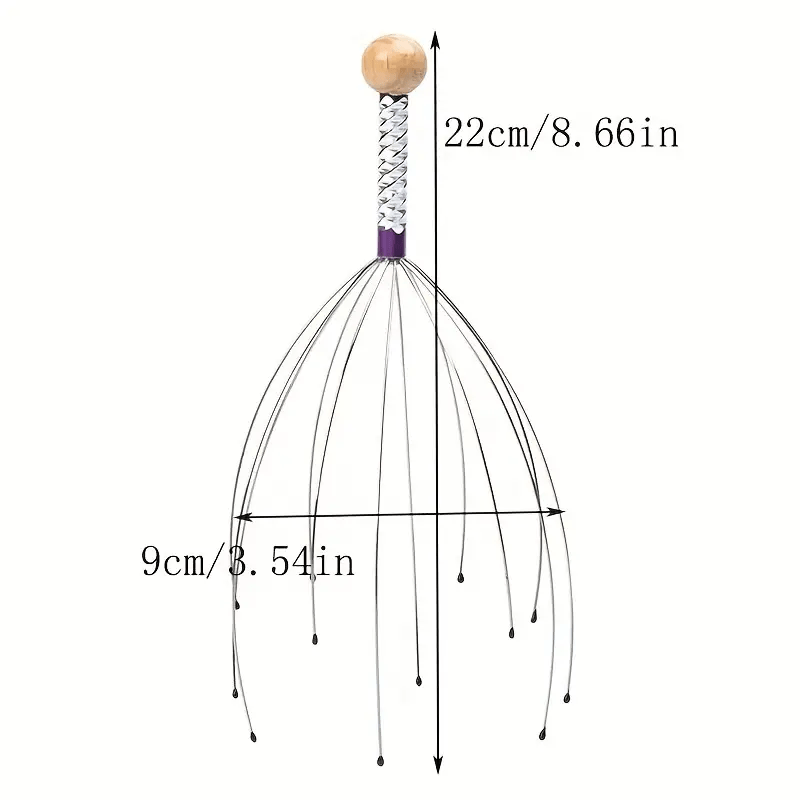 Head Neck Scalp Massage Tool Stress Tension Relax Random