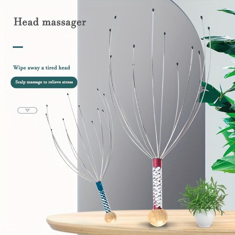Head Neck Scalp Massage Tool Stress Tension Relax Random