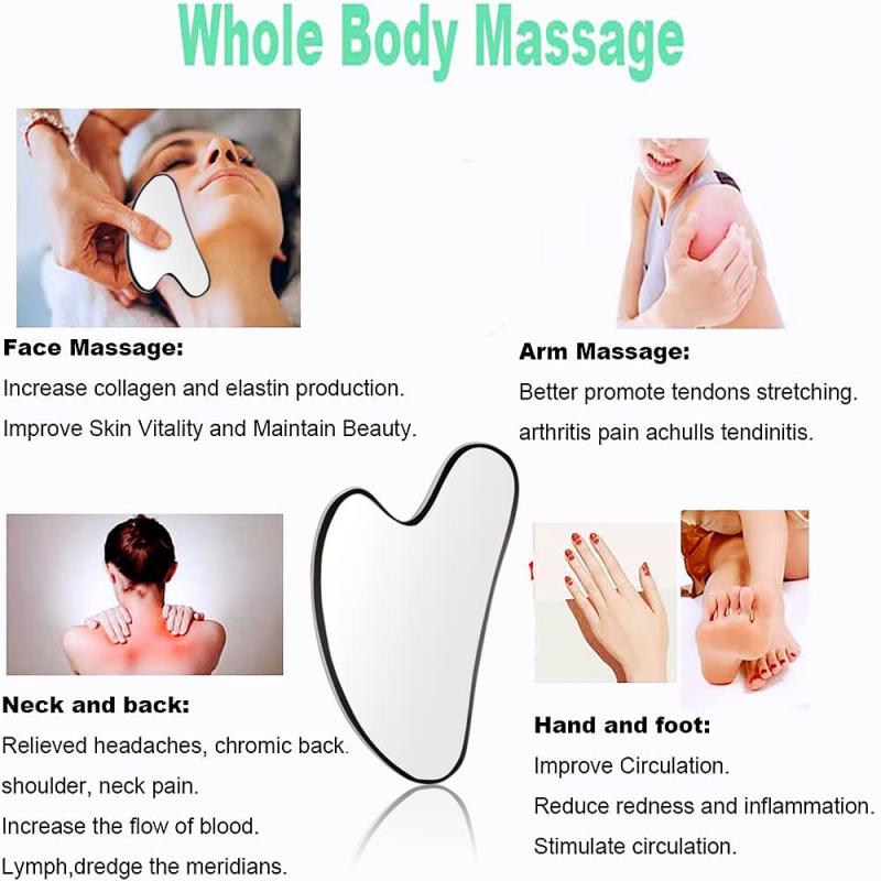 Stainless Steel Scraper Gua Sha Tool for Face Lift Anti Aging Skin Tightening