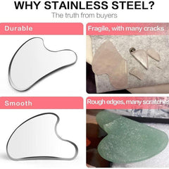 Stainless Steel Scraper Gua Sha Tool for Face Lift Anti Aging Skin Tightening