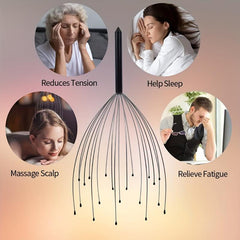 Handheld Scalp Massager for Deep Relaxation - 20 Fingers Scalp Scratcher
