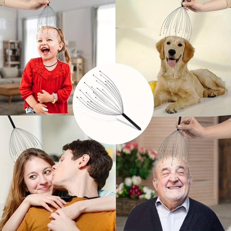 Handheld Scalp Massager for Deep Relaxation - 20 Fingers Scalp Scratcher