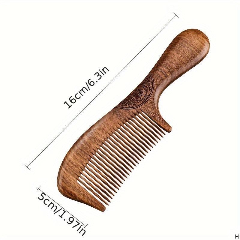 Sandalwood Hair Comb Scalp Massage Tool For Hair Care