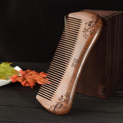 Sandalwood Hair Comb Scalp Massage Tool For Hair Care