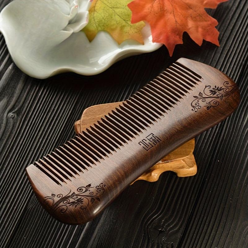 Sandalwood Hair Comb Scalp Massage Tool For Hair Care