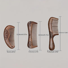 Sandalwood Hair Comb Scalp Massage Tool For Hair Care