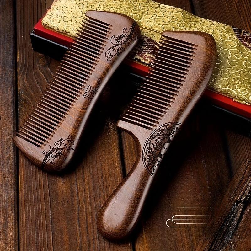 Sandalwood Hair Comb Scalp Massage Tool For Hair Care