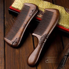 Sandalwood Hair Comb Scalp Massage Tool For Hair Care