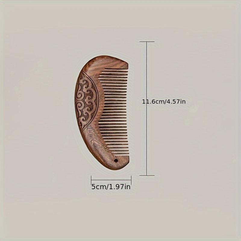 Sandalwood Hair Comb Scalp Massage Tool For Hair Care