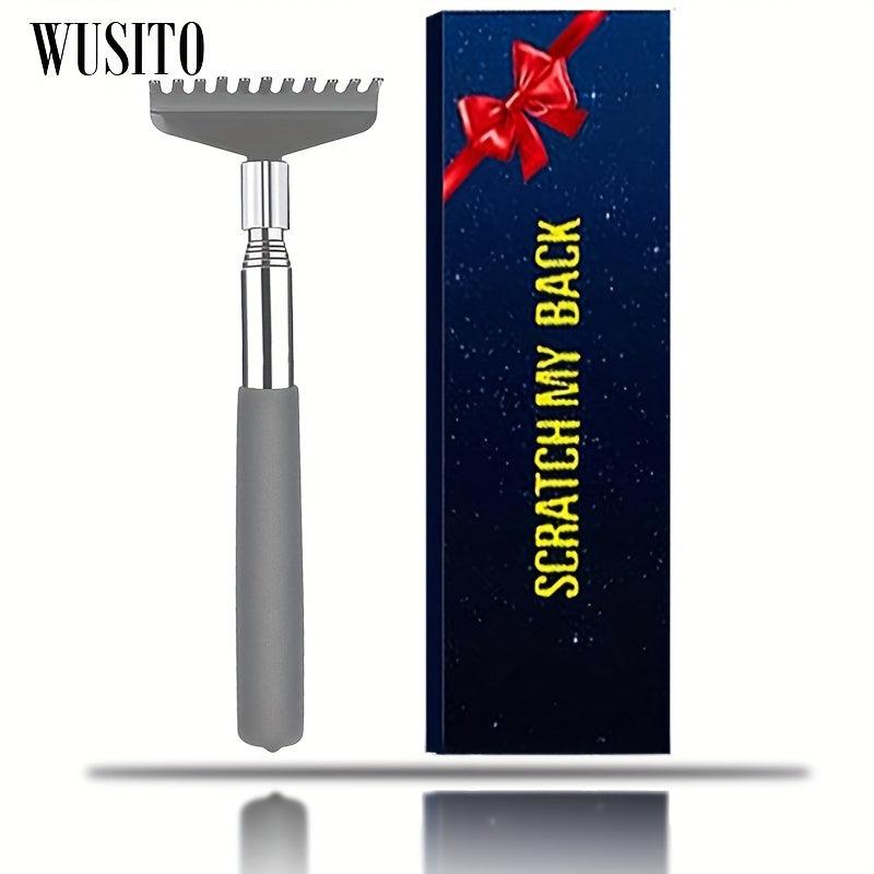 1pc Extendable Back Scratcher Metal Stainless Steel Telescoping Tool