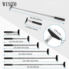 1pc Extendable Back Scratcher Metal Stainless Steel Telescoping Tool