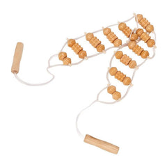 Wood Back Roller Strip Trigger Point Self Massager Full Body Muscle Massage