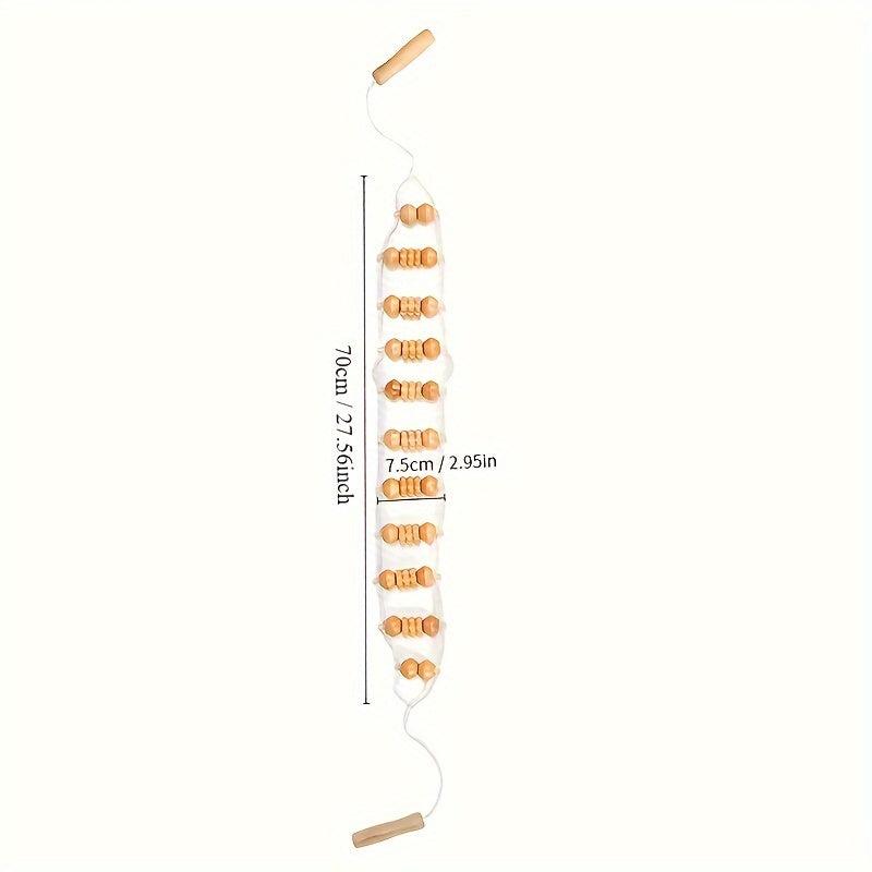 Wood Back Roller Strip Trigger Point Self Massager Full Body Muscle Massage