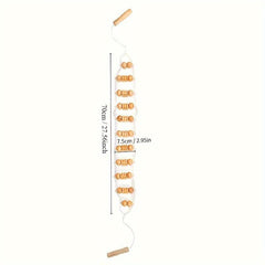 Wood Back Roller Strip Trigger Point Self Massager Full Body Muscle Massage