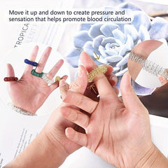 6pcs Mini Finger Massage Ring Carbon Steel Spring Finger Pressure Ring