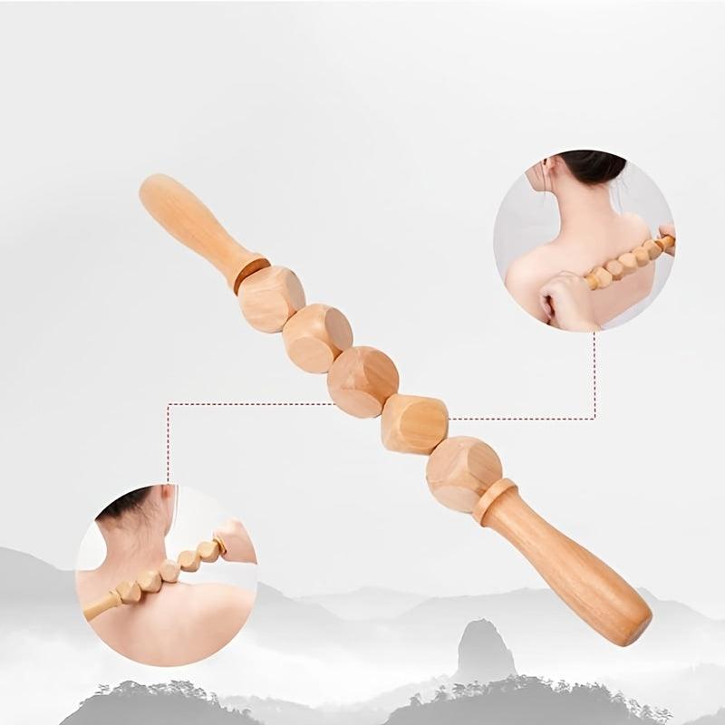 Wooden 5 Cube Shape Massage Roller Household Manual Massager