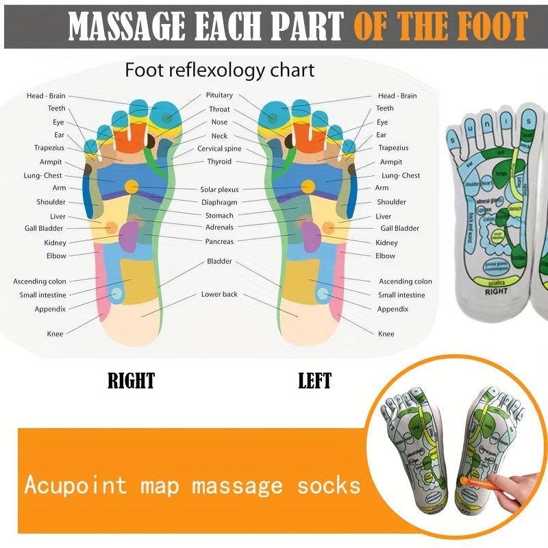 5-Finger Health Socks, Acupoint Massage Gloves