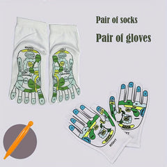 5-Finger Health Socks, Acupoint Massage Gloves