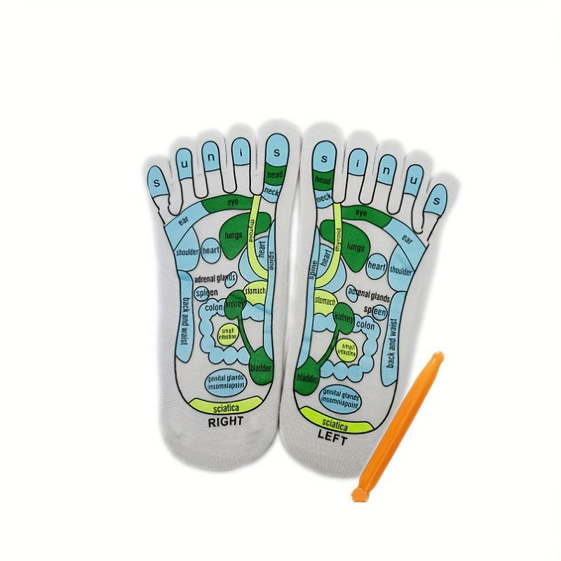 5-Finger Health Socks, Acupoint Massage Gloves