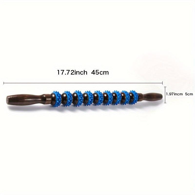 Wooden Handle Fascial Massage Roller Trigger Points