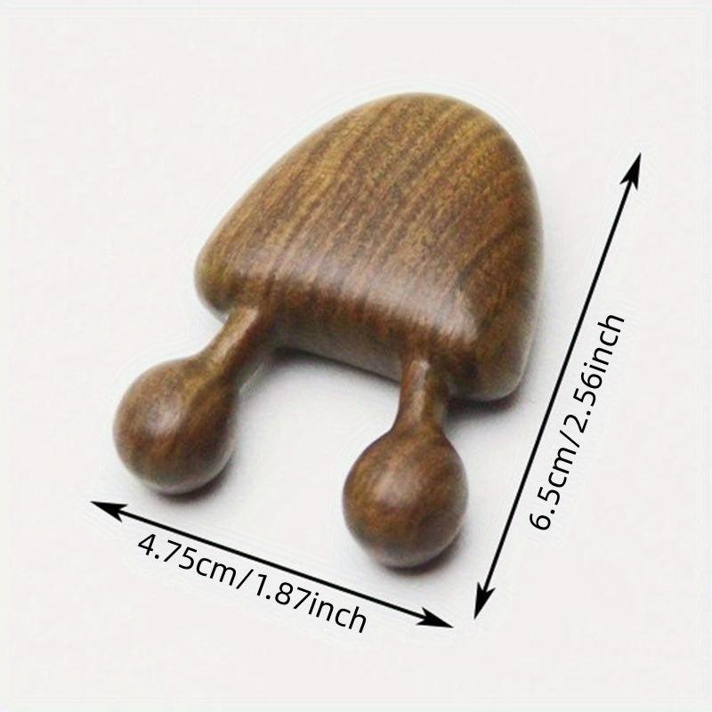 Green Sandalwood Facial Massage Comb with Wooden Handle