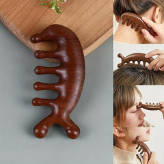 Sandalwood Massage Comb Massager For Gua Sha Facial Massage Tool