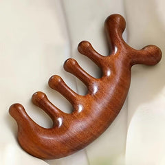 Sandalwood Massage Comb Massager For Gua Sha Facial Massage Tool