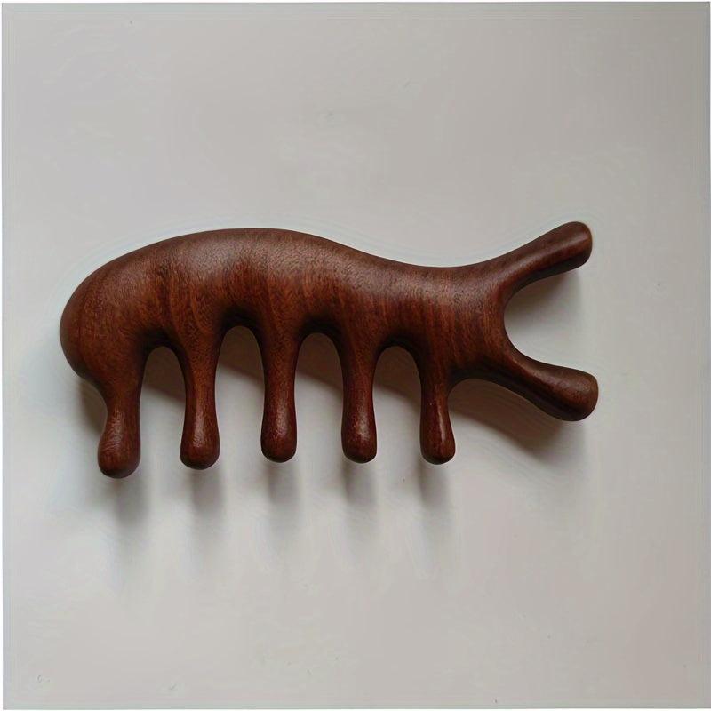 Sandalwood Massage Comb Massager For Gua Sha Facial Massage Tool