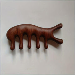 Sandalwood Massage Comb Massager For Gua Sha Facial Massage Tool