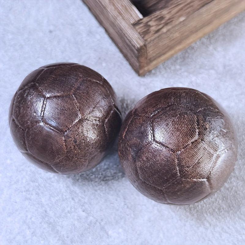 2pcs Sandalwood Handball Massage Ball Palm Wrist Flexibility Training Gift