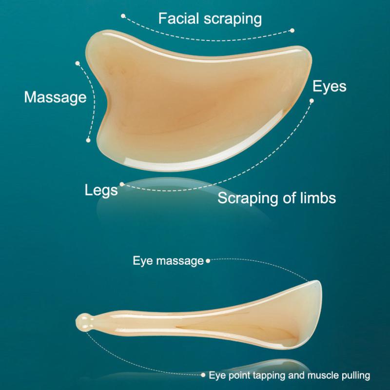 Horn Scraping Board Face Lift Massage Stick Set Eye Cream Massager