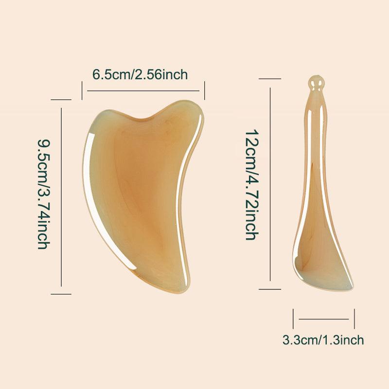 Horn Scraping Board Face Lift Massage Stick Set Eye Cream Massager