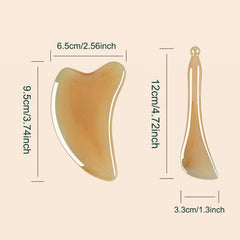 Horn Scraping Board Face Lift Massage Stick Set Eye Cream Massager