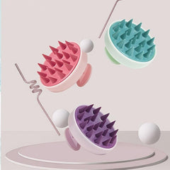 Portable Handheld Head Massage Comb for Silicone Shampoo Brush