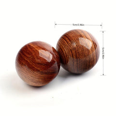 2pcs Wooden Hand Massage Balls Rosewood Handheld Massage Handball