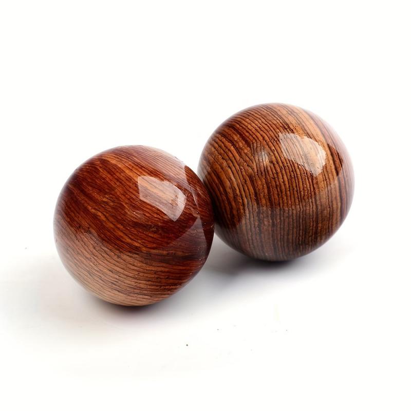 2pcs Wooden Hand Massage Balls Rosewood Handheld Massage Handball