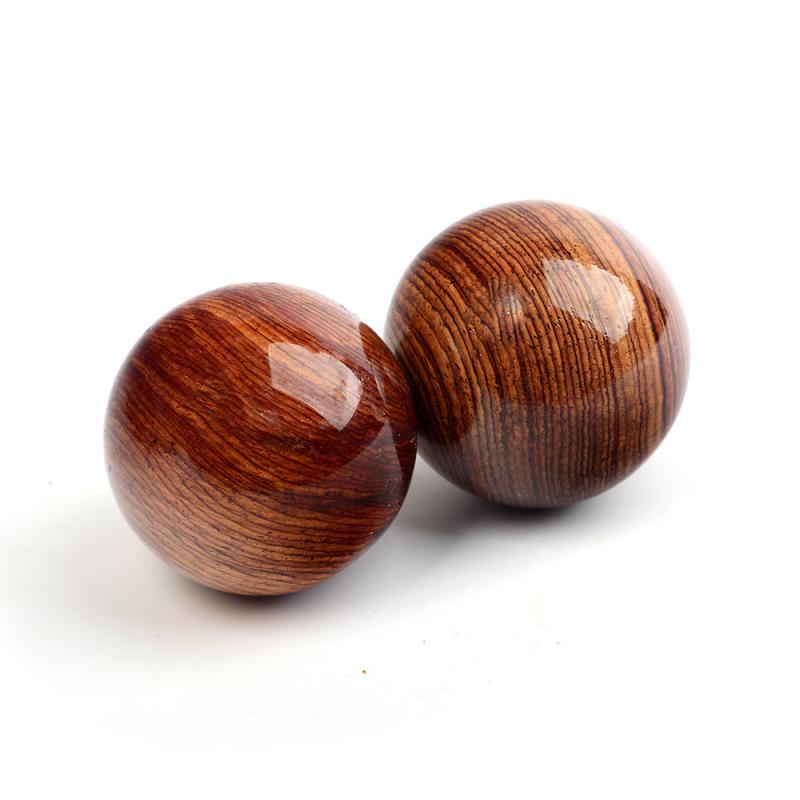 2pcs Wooden Hand Massage Balls Rosewood Handheld Massage Handball