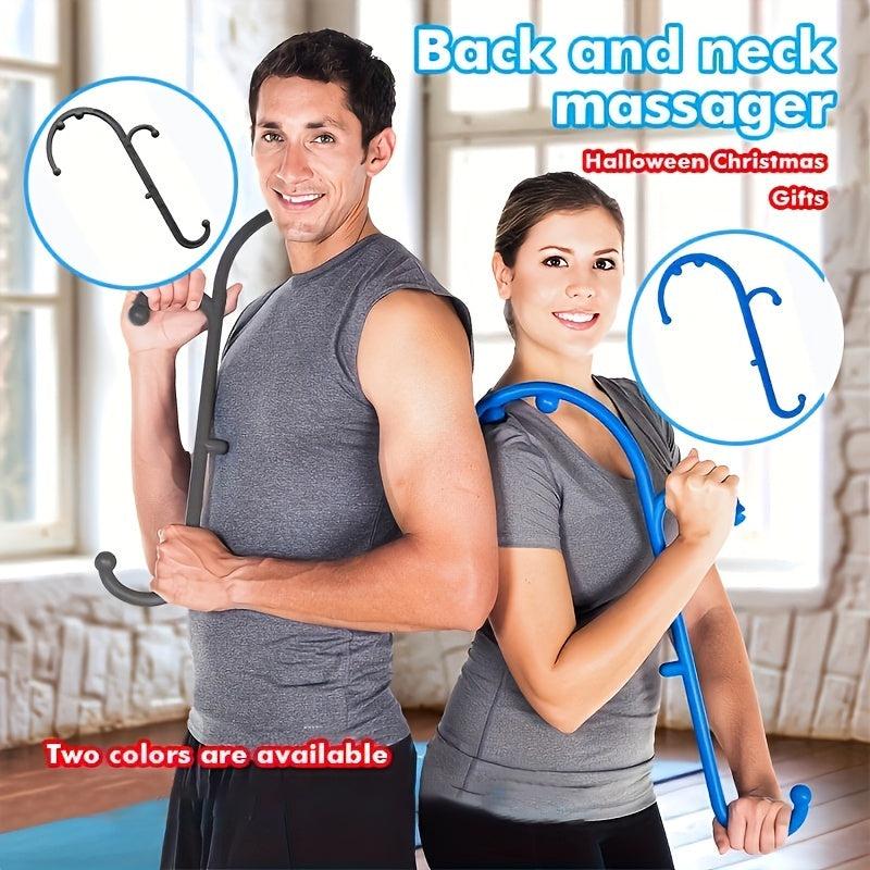 Neck And Back Massager for Trigger Point Self Massage Hook Back Scratcher