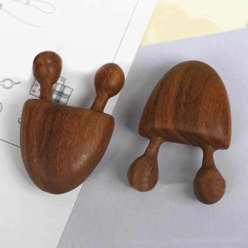 Sandalwood Facial Massage Comb & Small Snail Comb Set