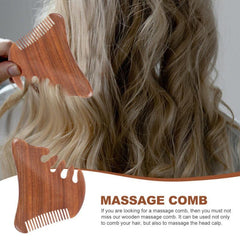 Massage Scraping Comb Wood Head Scraping Multifunctional Tooth Comb