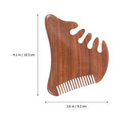 Massage Scraping Comb Wood Head Scraping Multifunctional Tooth Comb