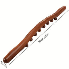 8 Beads Massage Stick Beech Wood Rolling Stick