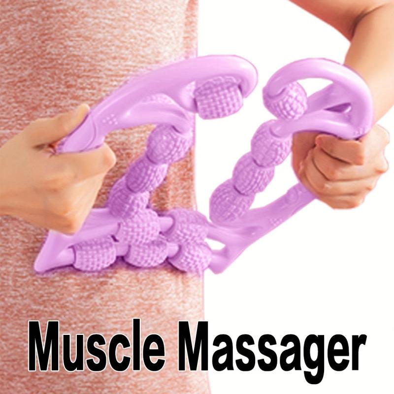 12-Wheel Circular Rolling Leg Massager for Muscle Relaxation