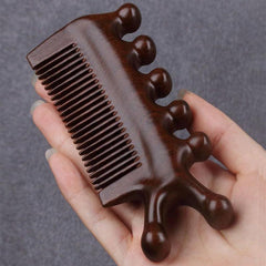 Wooden Massage Comb Sandalwood 3 In 1 Functional Comb Gua Sha Massage Brush