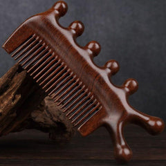 Wooden Massage Comb Sandalwood 3 In 1 Functional Comb Gua Sha Massage Brush