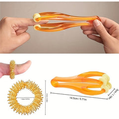 Finger Massager w/ 6 Spiky Rings - Relieve Fatigue, Body Massage